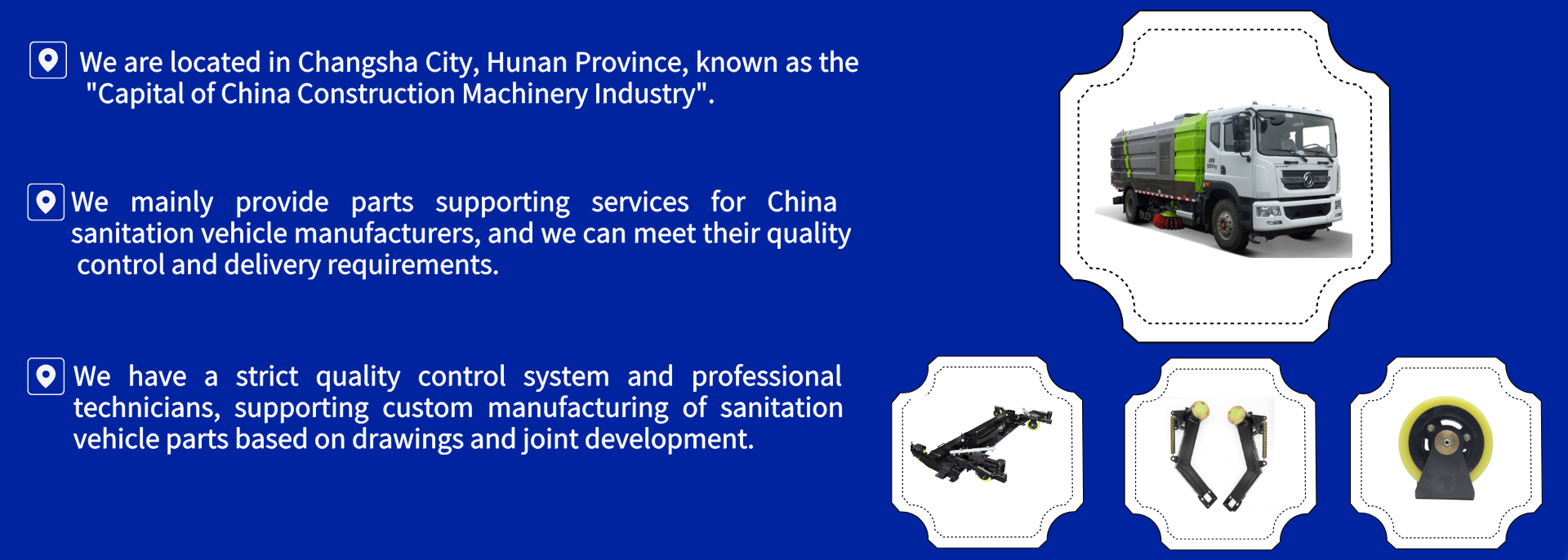 Quality Sweeper Truck Parts factory