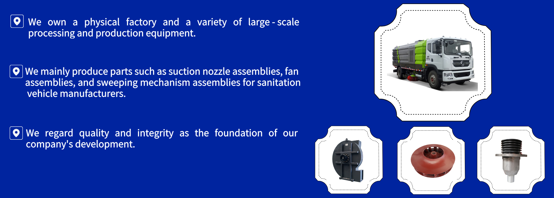 Quality Sweeper Truck Parts factory