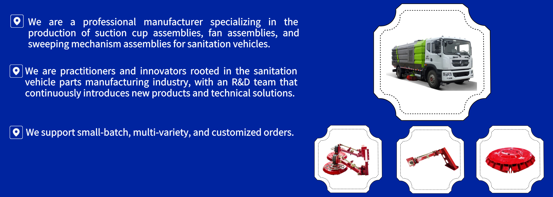 Quality Sweeper Truck Parts factory