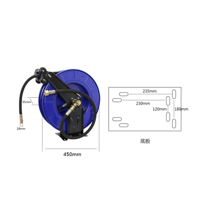 Washing Hose Reel Assembly with 20-Meter Hose – For Sweeper Trucks, Assists Sanitation Vehicles in Road & Street Washing