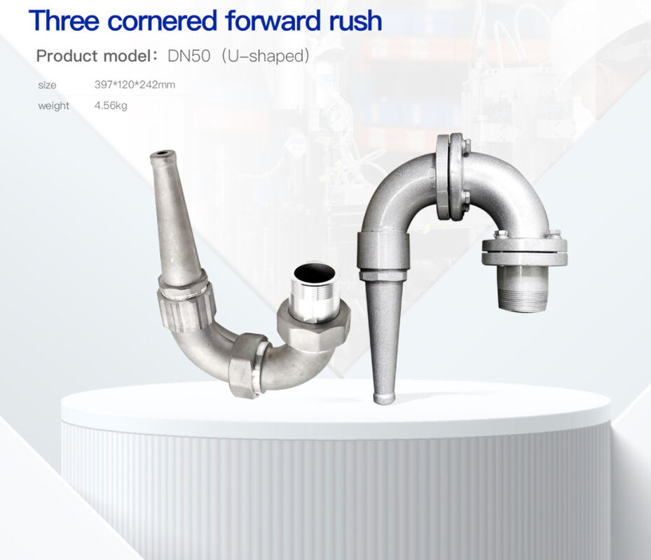 Three Cornered Water Truck Fan Spray Heads Fireproof Anti Clogging Structure