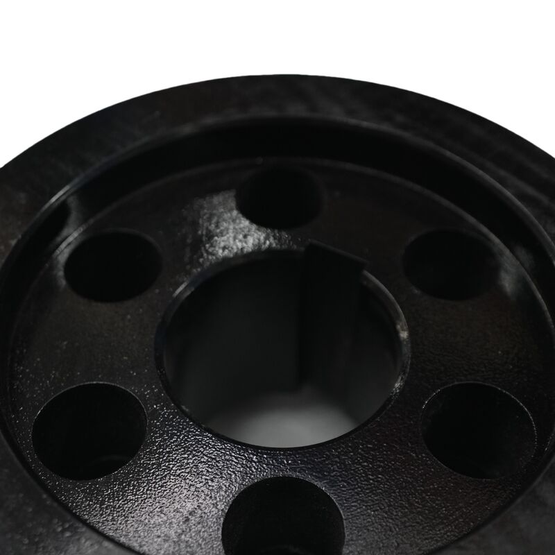 Sweeper Truck Part Cast Iron Black Fan Pulley (Flat Key), Auxiliary Driving Wheel, High-Efficiency Transmission Durable Support Wheel for Fan Shaft