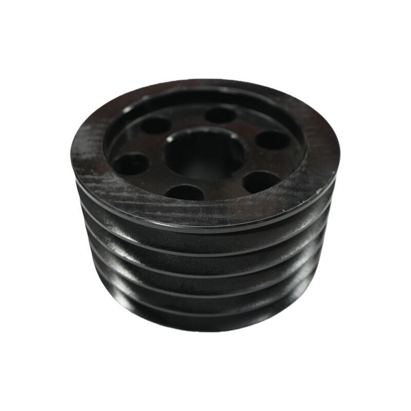 Sweeper Truck Part Cast Iron Black Fan Pulley (Flat Key), Auxiliary Driving Wheel, High-Efficiency Transmission Durable Support Wheel for Fan Shaft