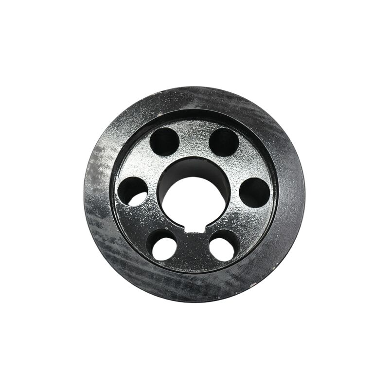 Sweeper Truck Part Cast Iron Black Fan Pulley (Flat Key), Auxiliary Driving Wheel, High-Efficiency Transmission Durable Support Wheel for Fan Shaft