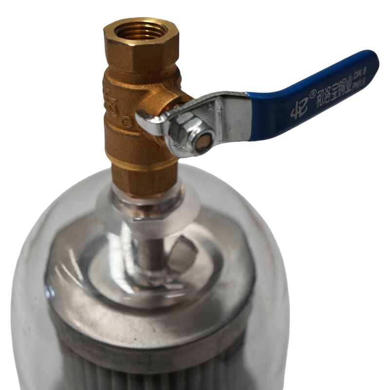 Sanitation/Sweeper Truck-Specific Water Filter Assembly, Transparent Window, Stainless Steel Filter Element, Black Shell, High-Efficiency Water Purification, Adaptable to Sanitation Equipment