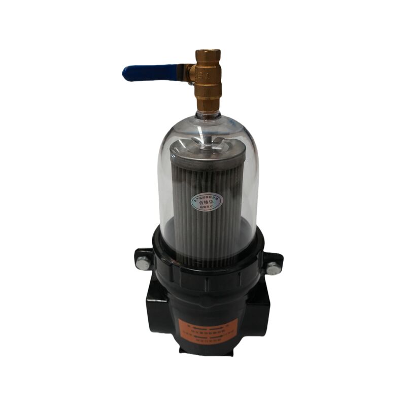 Sanitation/Sweeper Truck-Specific Water Filter Assembly, Transparent Window, Stainless Steel Filter Element, Black Shell, High-Efficiency Water Purification, Adaptable to Sanitation Equipment