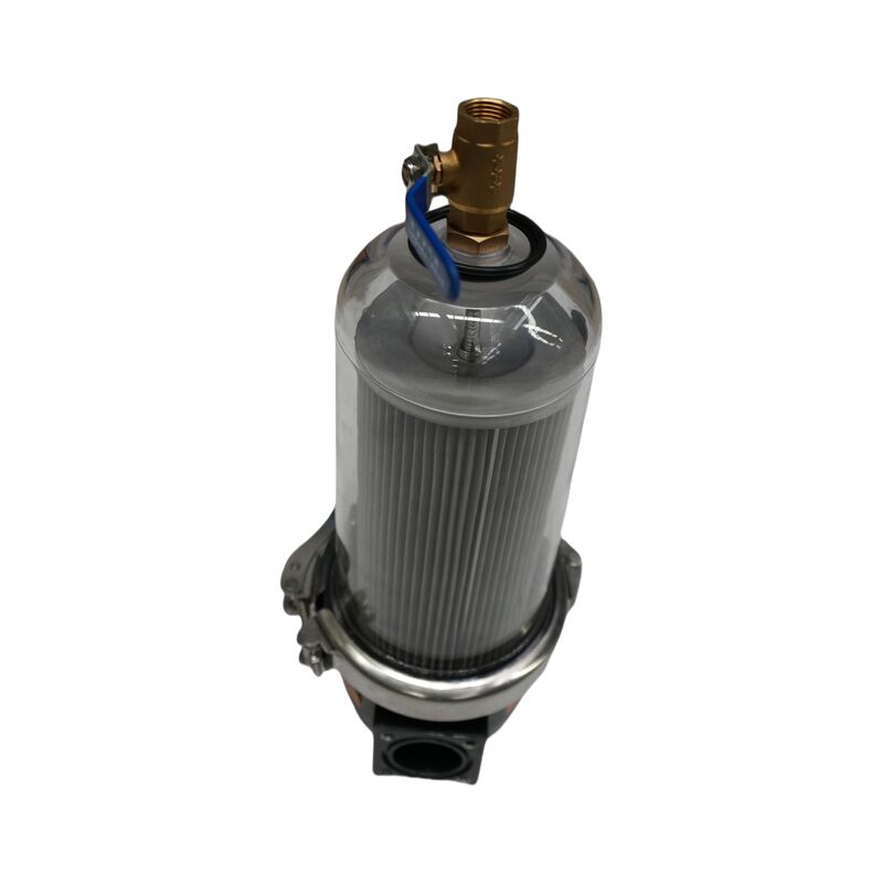 High-Pressure Cleaning Water Filter Assembly for Sweeper-Scrubbers & Sanitation Trucks, Transparent PC Shell, Stainless Core, Precision Filtration, Leak-Proof, Water-Saving, Durable