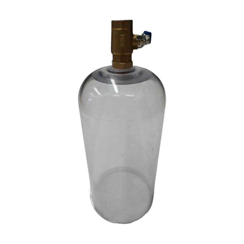 Water Filter Cup Assembly, sanitation & sweeper-scrubber accessory, for sweeper-scrubber filters, leak-proof, protects cartridge, with waterproof valve & brass ball valve, durable, easy install