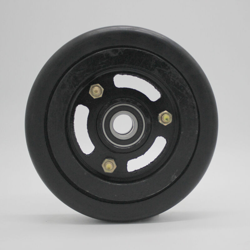 Zoomlion/Sany-Compatible Black Travel Wheel Assembly – Fits Sanitation Truck Suction Nozzles, Sweeper Trucks, Street Sweepers & Suction Nozzle Rubber Wheel Hubs