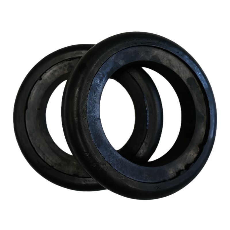 Zoomlion Heavy Industry Compatible Black Rubber Solid Wheels – For Sweeper Trucks, Sanitation Truck Suction Nozzles & Street Sweepers
