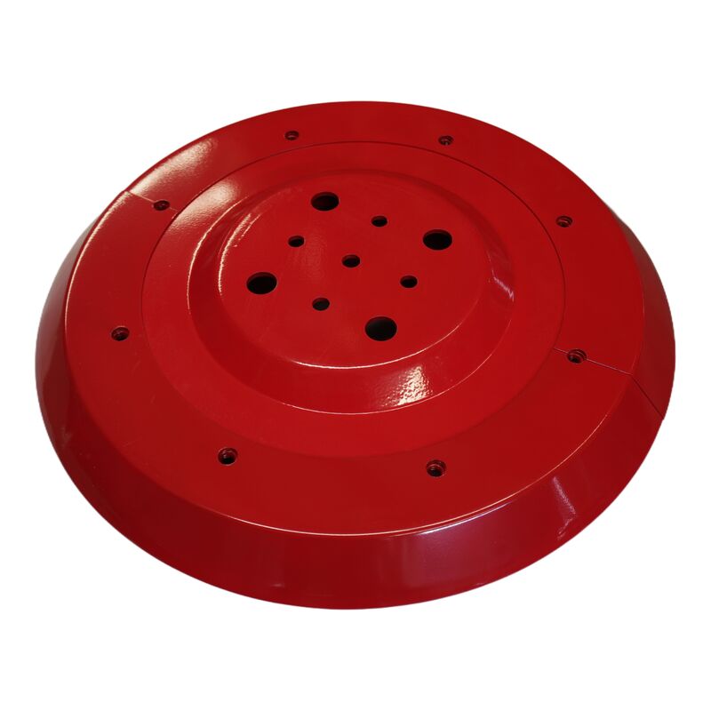 The red sweeping disc of the road sweeping vehicle can be equipped with a brush to clean the road surface, garbage, and chassis