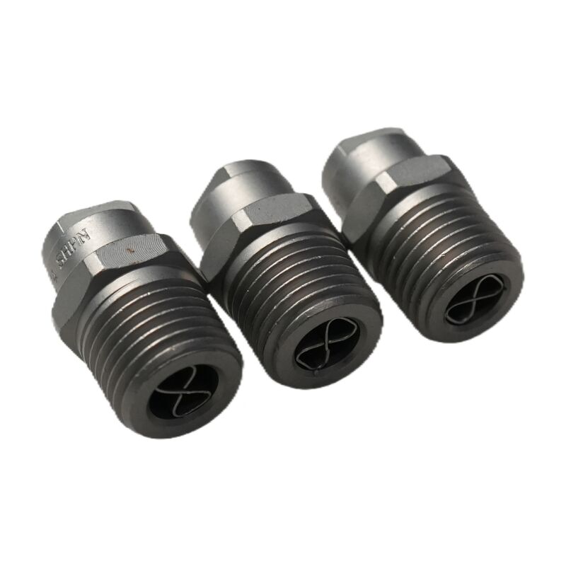 40° Fan-Shaped High-Pressure Nozzle for Sweeper Trucks (Stainless Iron, Stable Spray)