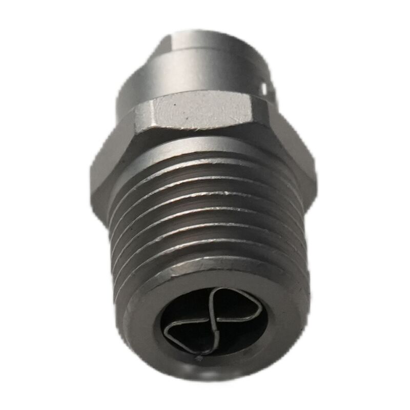 316 Stainless Steel High-Pressure Nozzle – 65° Fan Spray for Zoomlion Road Sweeper, Ideal for Road Cleaning & Stain Removal