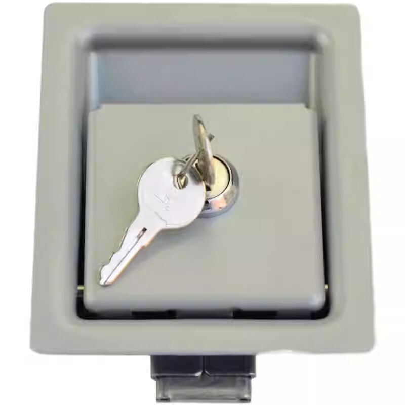 Panel Lock for Sweeper-Washer Doors – White, 2 Keys, Suitable for Sanitation Vehicles