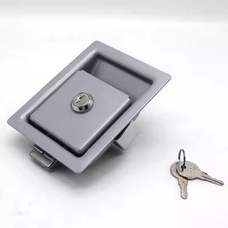 Panel Lock for Sweeper-Washer Doors – White, 2 Keys, Suitable for Sanitation Vehicles