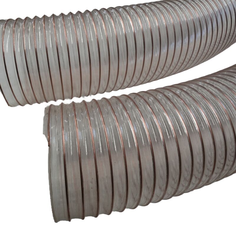 Industrial Hose for Sweeper Truck Suction Cups + With Steel Wire Inside + Assists in Absorbing Stones and Leaves