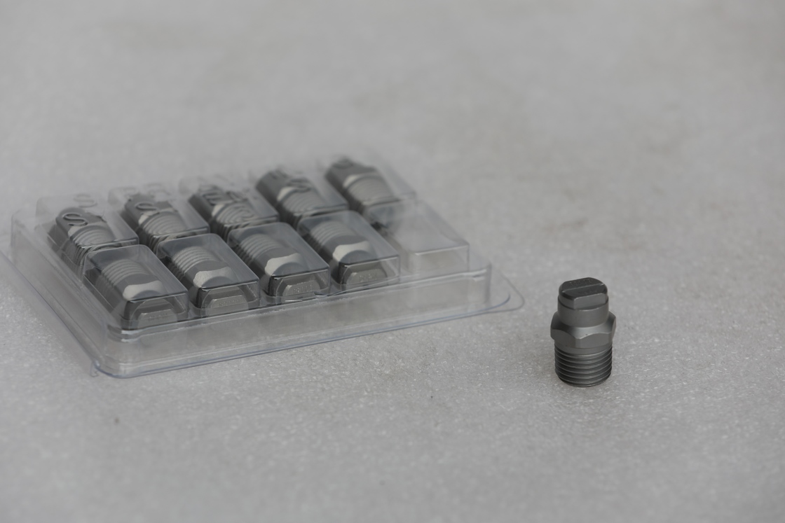 High-Pressure Nozzle for Sweepers: Stainless Steel, Surface Atomization Treatment & 40° Spray Angle