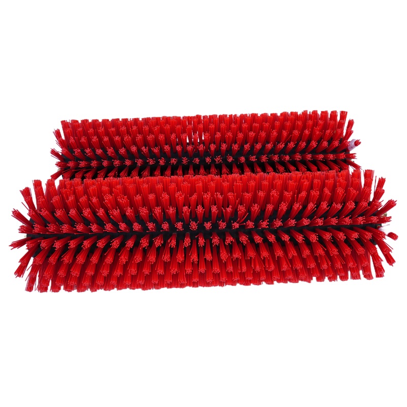 Red Bristle Rotary Sweeper Assembly: Snow & Dust Cleaning, Hydraulic Motor-Driven, Suction Cup-Mounted for Road Sweepers