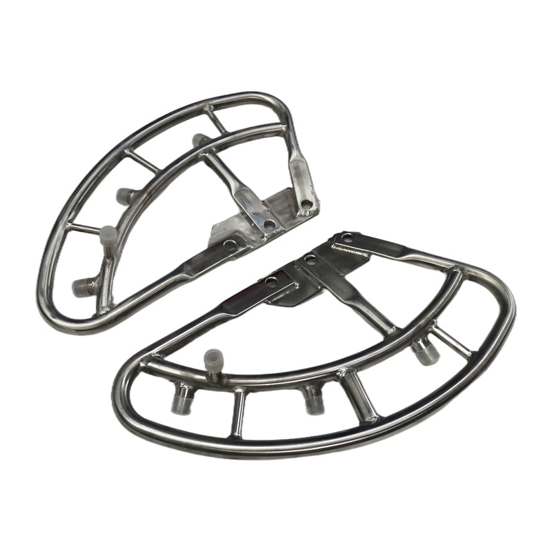 Stainless steel anti-collision spray rack can be installed with nozzles for spraying and dust removal