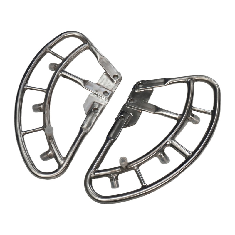 Stainless steel anti-collision spray rack can be installed with nozzles for spraying and dust removal