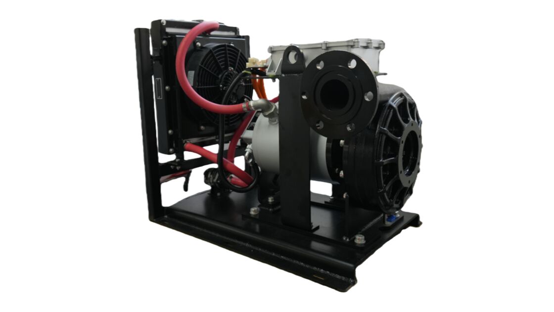 Integrated Water Pump Module with 30kW PMSM Motor, 50 m³/h Flow Rate, and IP67 Protection for Municipal Vehicles