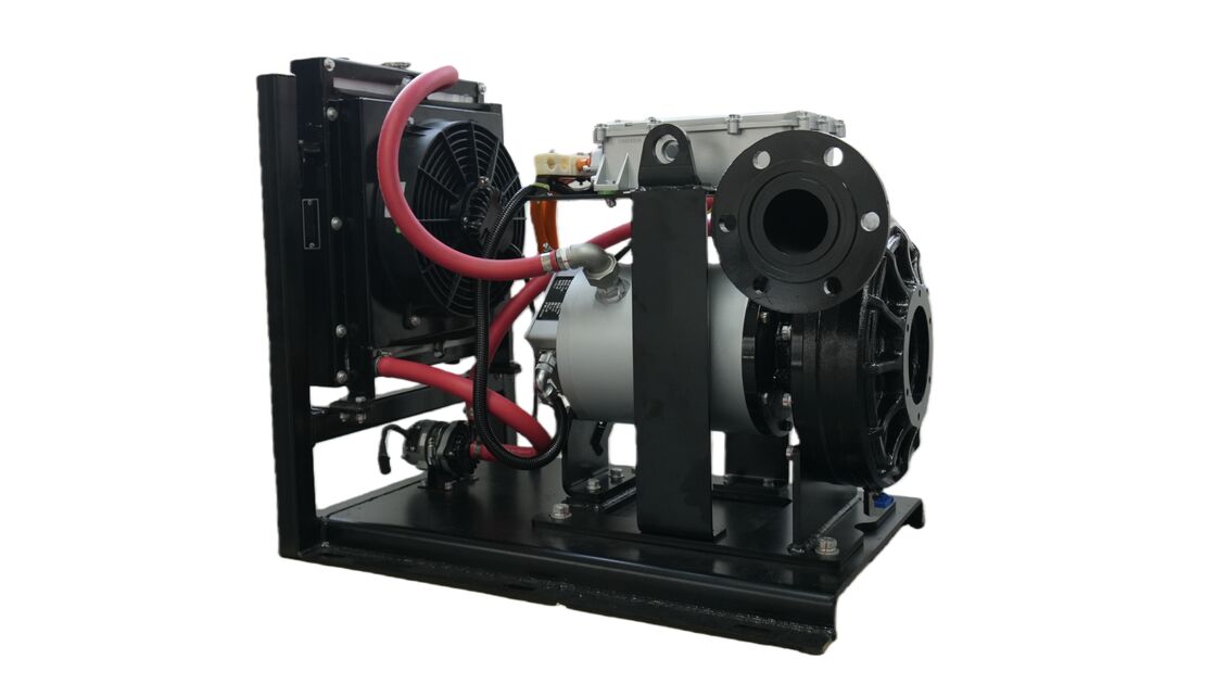 Integrated Water Pump Module with 30kW PMSM Motor, 50 m³/h Flow Rate, and IP67 Protection for Municipal Vehicles