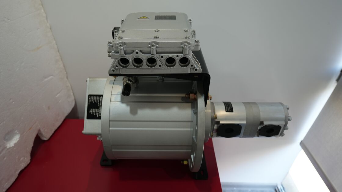 30kW Water-Cooled IP67 Integrated Motor Module | PMSM for Sweepers & Municipal Vehicles
