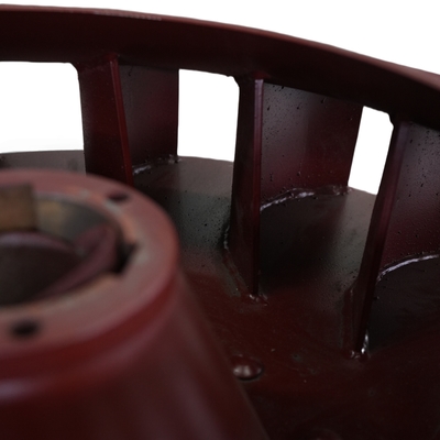 High-Strength Red Centrifugal Fan Impeller (Garbage Suction Special)， Industrial-Grade Corrosion-Resistant Red Steel Impeller, Fan Auxiliary Blowing & Debris-Suction Component