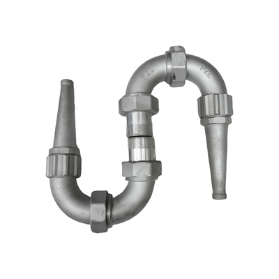 Universal Sprinkler Palm Assembly (Three-Bend Front Flush) - Aluminum Alloy, High-Pressure, for Sweeper-Scrubber Front Nozzle, Efficient Road Flushing, Sweeper Accessory