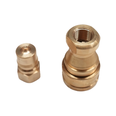 Brass Quick-Change Couplings (1/2") – For Sweeper/Water Sprinkler Truck Water Pipes, Including Brass Male-Female Through-Water Couplings (Equal Tee)