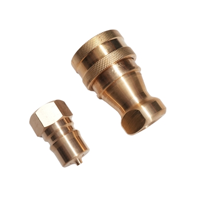 Brass Quick-Change Couplings (1/2") – For Sweeper/Water Sprinkler Truck Water Pipes, Including Brass Male-Female Through-Water Couplings (Equal Tee)