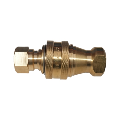 Brass Quick-Change Couplings (1/2") – For Sweeper/Water Sprinkler Truck Water Pipes, Including Brass Male-Female Through-Water Couplings (Equal Tee)