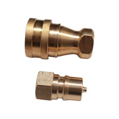 Brass Quick-Change Couplings (1/2") – For Sweeper/Water Sprinkler Truck Water Pipes, Including Brass Male-Female Through-Water Couplings (Equal Tee)