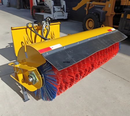 Sweeper Brush Rotary Assembly: Front-Mount for Sanitation Sweepers, Cleans Debris/Dust & Snow, Custom Sizes