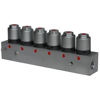 Sweeper Pneumatic Cartridge Valve (6-Bank) - 0.65MPa Pressure, Water Spray Assist